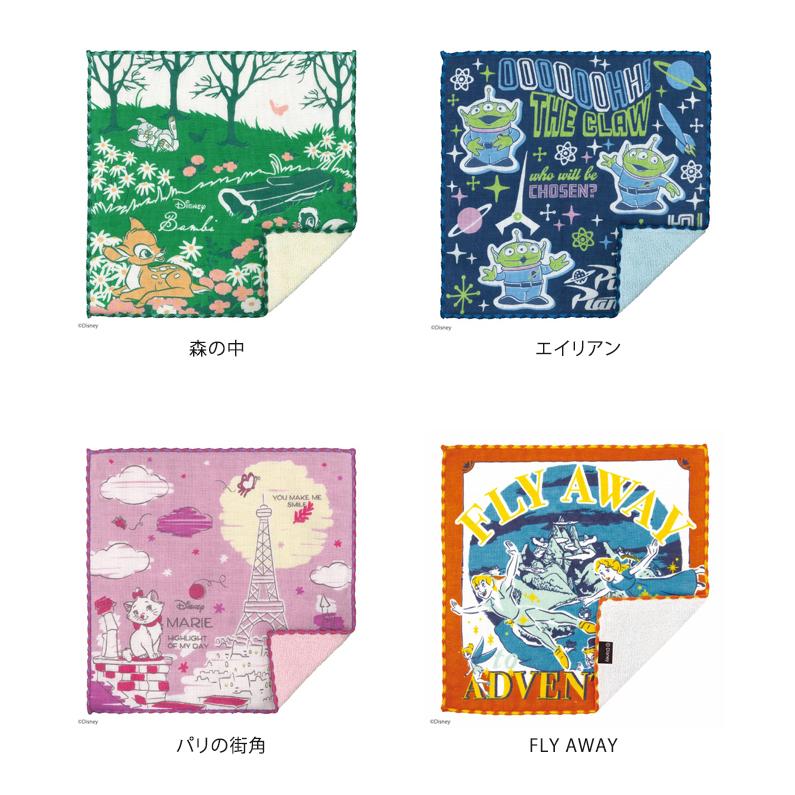 ⭐　タオルハンカチ　ガーゼ　デザインタグ Disney（ディズニー） 今治うまれのガーゼハンカチ デザイン 日本製