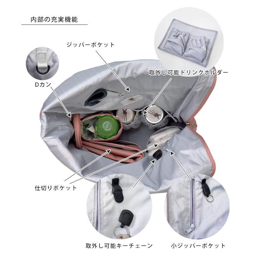 グレー ナイロン マザーズバッグ　レッシグ 送料無料 レッシグ マザーズバッグ ロールトップバックパック