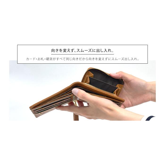 LIZDAYS（リズデイズ） L字 ファスナー 本革 二つ折り財布 財布 二