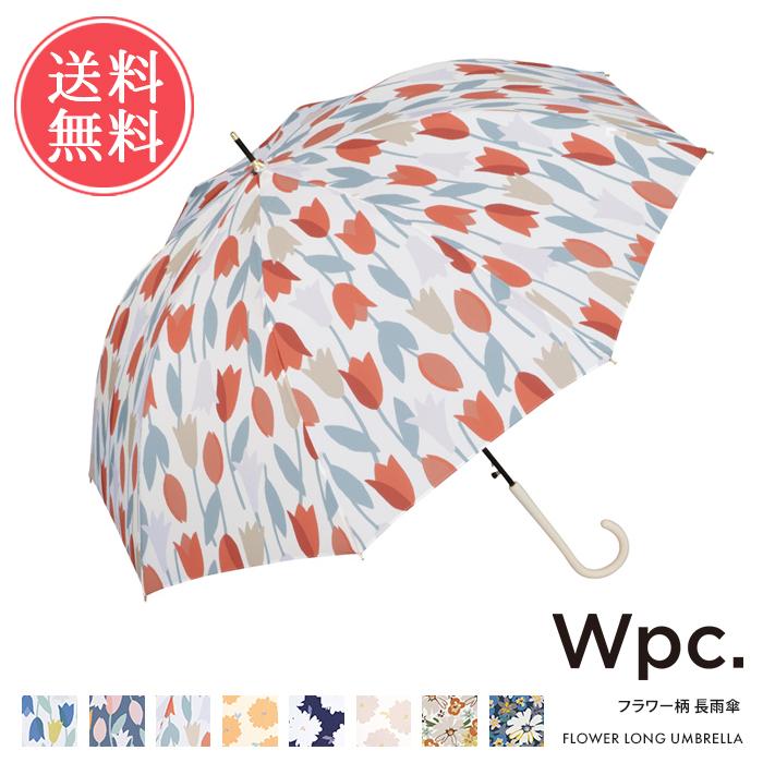 Wpc. 雨傘 花柄 長傘 傘 レディース おしゃれ ジャンプ 雨 晴雨兼用