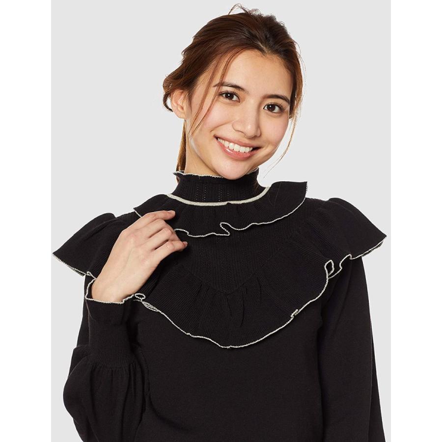 リリーブラウン 配色フリルニットトップス サイズ Free F 日本 Blk レディース Lwnt その他財布 帽子 ファッション小物 全ての Www Stavanger Taxi No