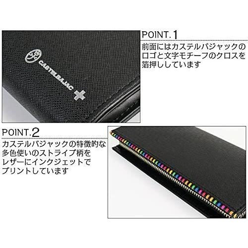 店舗良い カステルバジャック Castelbajac アーチ ラウンドファスナー長財布 ブラック 財布 帽子 ファッション小物