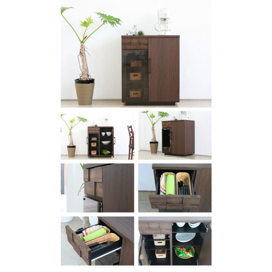 国産 日本製 70 カウンター 収納 おしゃれ キッチン収納 キッチンカウンター 食器棚 キャビネット 完成品 送料無料 |  | 01