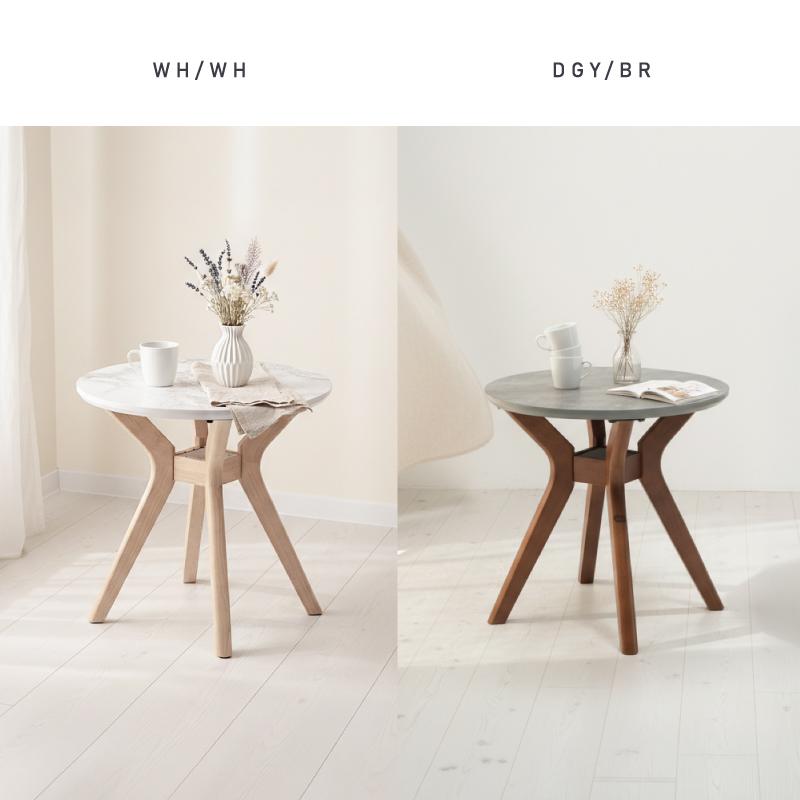 カフェテーブル 幅 60 cm 丸 丸テーブル メラミンテーブル 収納付き ミニテーブル テーブル コーヒーテーブル メラミン グレー 北欧 おしゃれ シンプル 石目 棚 |  | 06