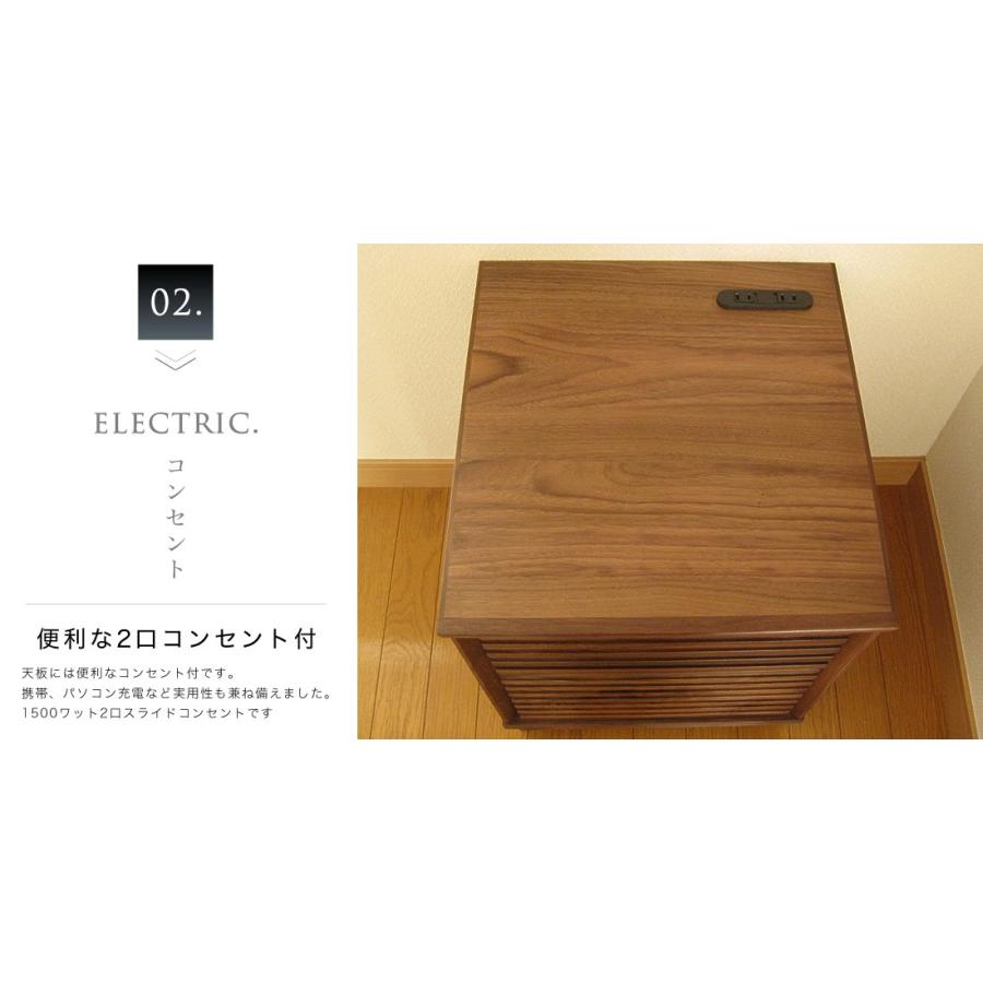 サイドチェスト サイドテーブル ウォールナット おしゃれ 北欧 完成品 40 幅 収納 送料無料 |  | 08