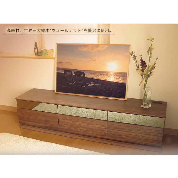 テレビ台 ローボード おしゃれ 無垢 テレビボード 完成品 180 ウォールナット 収納 配送員設置 梱包材回収｜ls-zero｜02