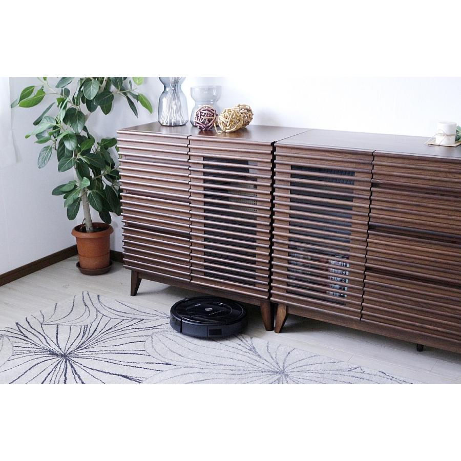 サイドボード リビングボード キャビネット ナチュラル ブラウン 80 幅