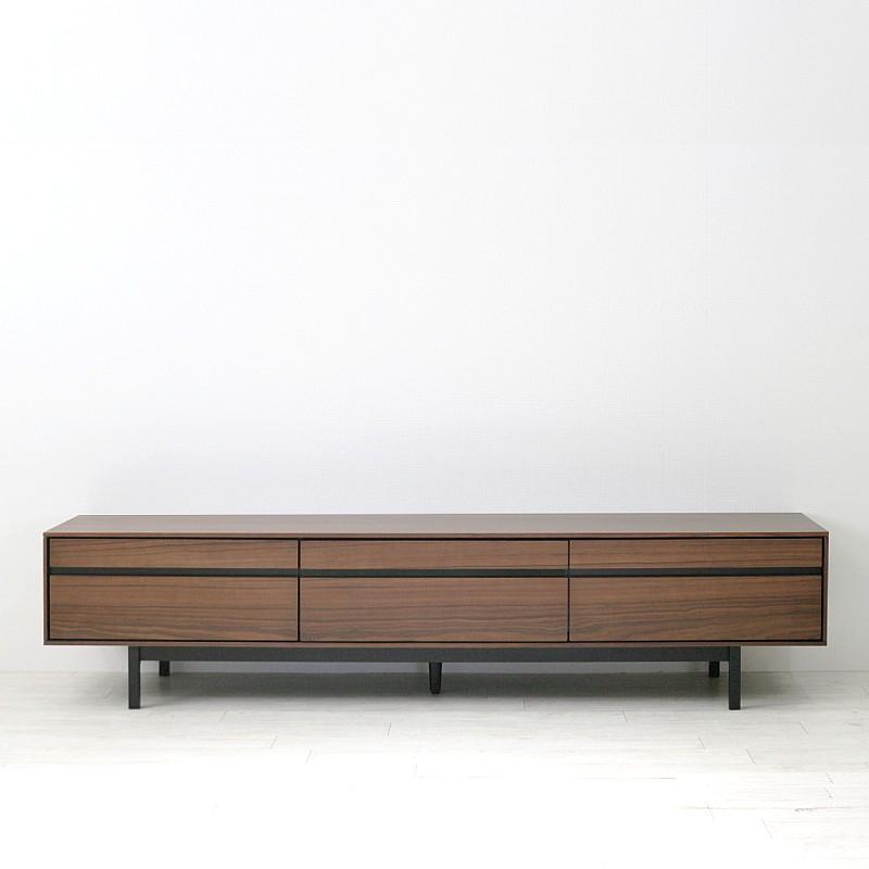 テレビボード グレー ウォールナット 完成品 180 幅 センチ テレビ台 ローボード おしゃれ 収納 引出し フラップ 天然木 木製 灰色 ブラウン 茶 送料無料 |  | 01