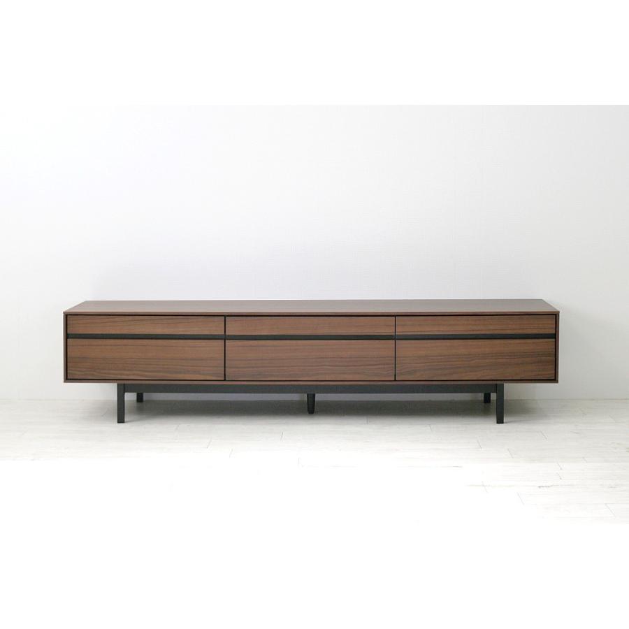 テレビボード グレー ウォールナット 完成品 180 幅 センチ テレビ台 ローボード おしゃれ 収納 引出し フラップ 天然木 木製 灰色 ブラウン 茶 送料無料 |  | 03