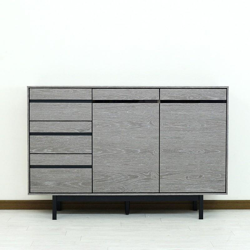 サイドボード リビングボード キャビネット グレー ウォールナット