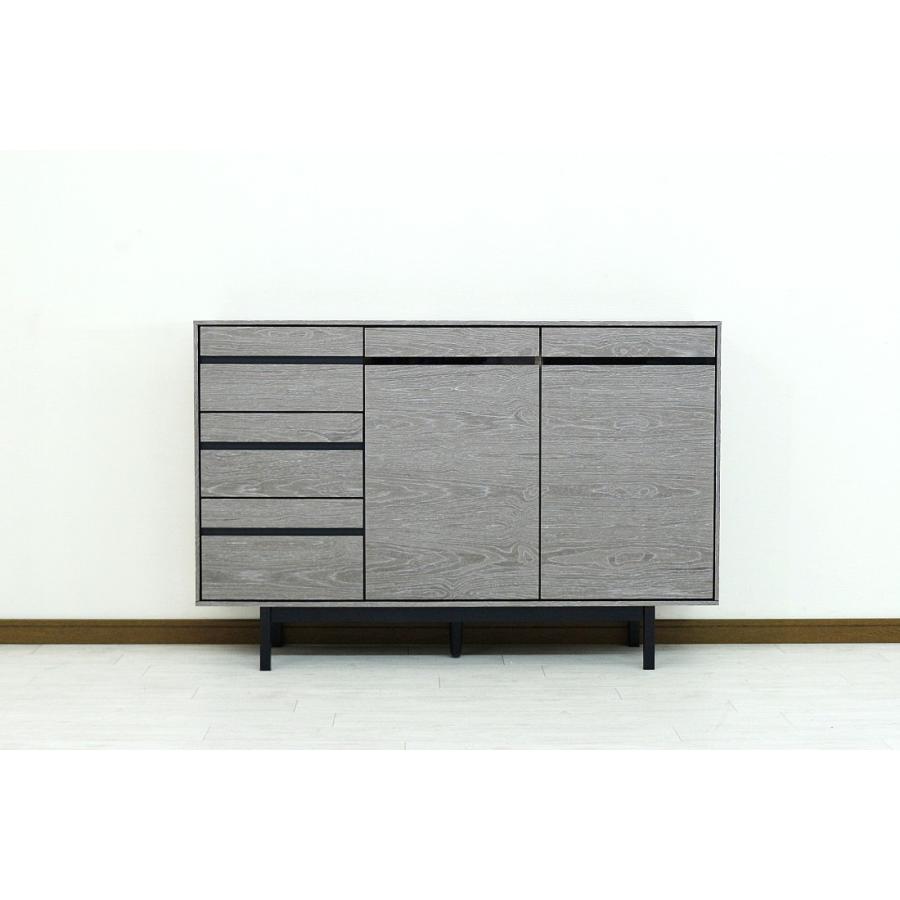 サイドボード リビングボード キャビネット グレー ウォールナット