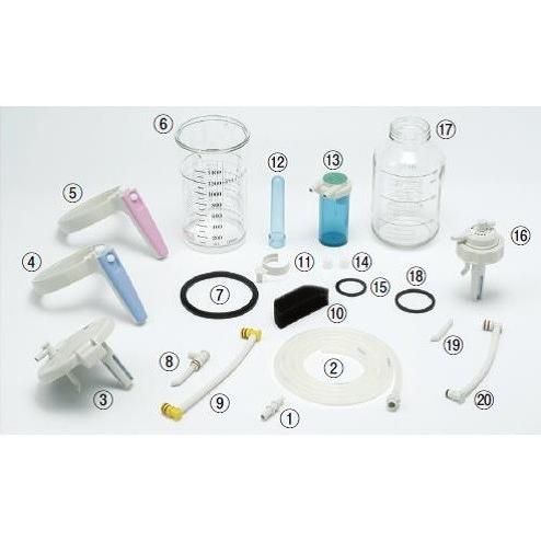 交換部品（旧型ミニック・セパ共通部品）<BR>19.吸引瓶パイプ T-053 5入 | 