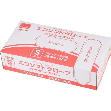 オカモト・エコソフトグローブ（プラスチック手袋）パウダーフリー　100枚×20箱入 | 