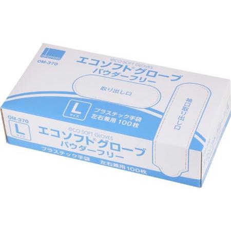 オカモト・エコソフトグローブ（プラスチック手袋）パウダーフリー　100枚×20箱入 |  | 02