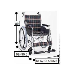 アルミ自走用車いす セレクト50 背折・介助ブレーキ付 / KS50 : らいふ