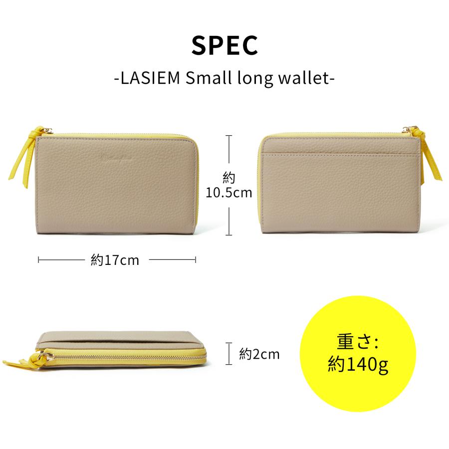 財布 レディース 長財布 L字ファスナー ストラップ 本革 牛革 薄型