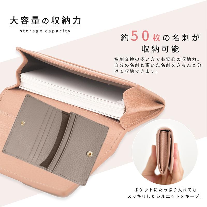 本革 名刺入れ シュリンクレザー カードケース 高級本革 大容量