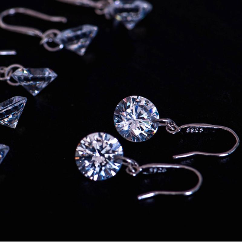 フックピアス レディース 超大粒 8mm 9mm 一粒ダイヤピアス ゆれる