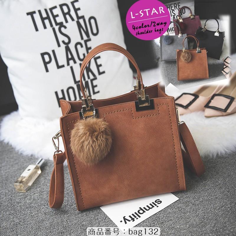 ショルダーバッグ レディース 小さめ ハンドバッグ 2wayハンドバッグ ファーチャーム レディースバッグ 鞄 かばん 肩掛け 斜め掛け 肩 Bag132 L Star 通販 Yahoo ショッピング