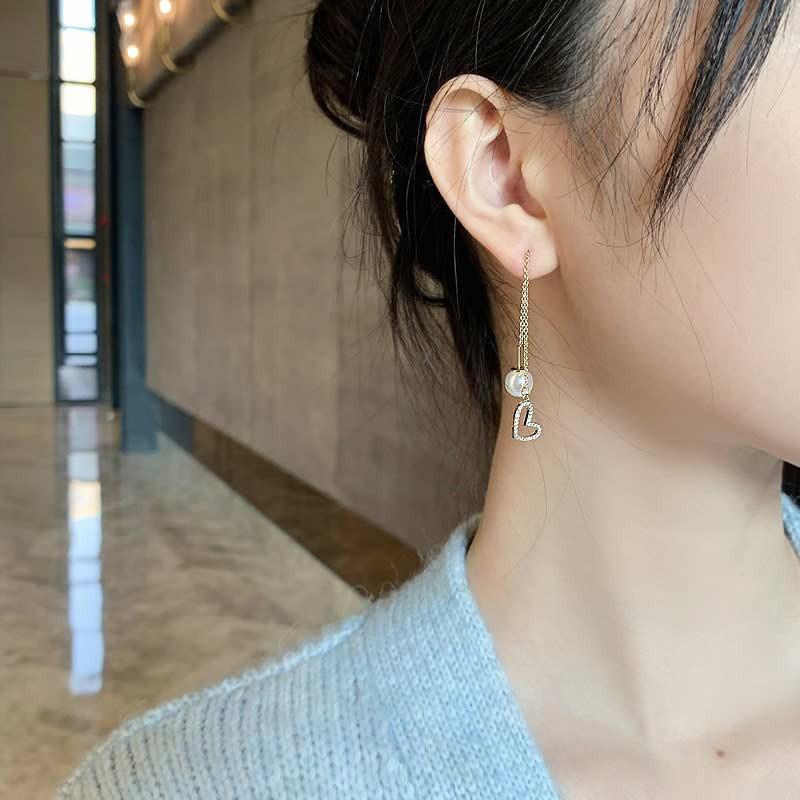 アクセサリー イヤリング ピアス 長いピアス 揺れるピアス チェーンピアス ハート柄 2個セット ジュエリー ボディピアス 韓国風 おしゃれ 可愛い プレゼント Cps023 Rhj L Star 通販 Yahoo ショッピング