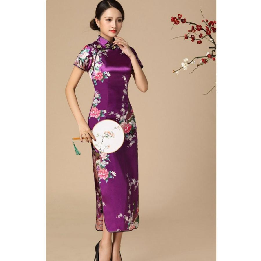 数量限定 特売 チャイナドレス ロング ドレス チャイナドレス服 パーティー ドレス コスプレ 花柄 スリット 半袖 大きサイズ S 5xl 人気カラー再販 Ggjapan Jp