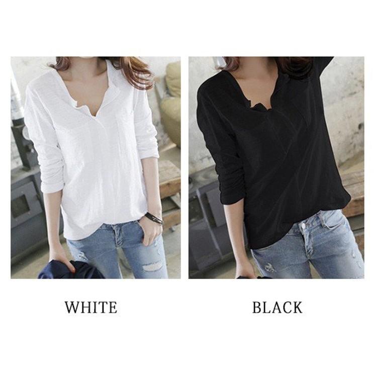 レディース ブラウス シフォン 長袖ブラウス 長袖tシャツ トップス 長袖 シワ加工 Vネック カットソー 天竺 胸ポケット シンプル 30代 春 夏 Tblo1057 L Star 通販 Yahoo ショッピング