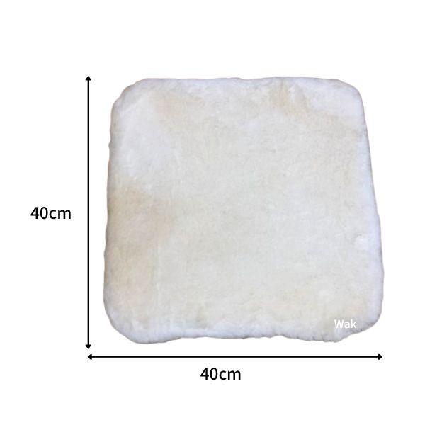 高級ムートン座布団 ホワイト（2セット） 高級ムートン座布団 ホワイト