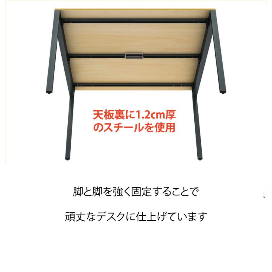 ワークデスク フリーアドレスデスク 配線キャップ付 ミーティングテーブル 300 長机 多目的デスク 商談デスク 幅300cm 奥行100cm 高さ72cm FASA10-3010の画像