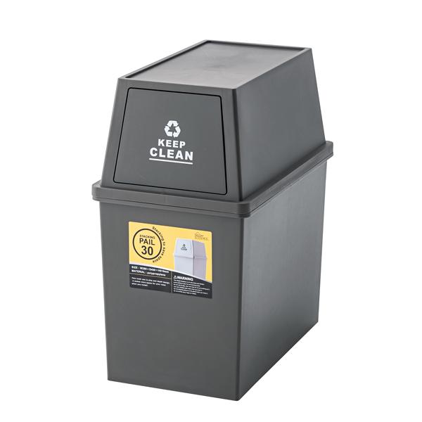 ゴミ箱 ごみ箱 30L スタッキング ペール ダストボックス 積重ね キャスター付 スリム 幅28cm 奥行45cm 高さ51cm 東谷 LFS-760 |  | 01