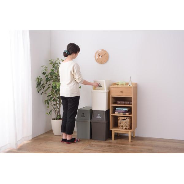 ゴミ箱 ごみ箱 30L スタッキング ペール ダストボックス 積重ね キャスター付 スリム 幅28cm 奥行45cm 高さ51cm 東谷 LFS-760 |  | 06