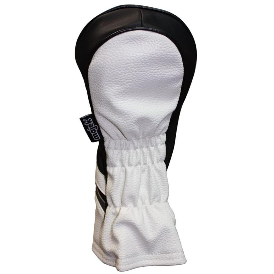 最旬ダウン ゴルフヘッドカバー3ブラックとホワイトレザースタイル1 3 H Xドライバーハイブリッドとフェアウェ ヘッドカバー Demolition Training