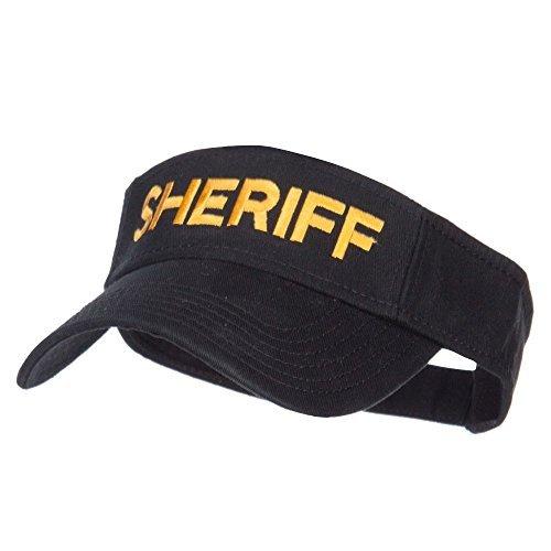 大切な Sheriff刺繍Washedコットンバイザー カラー: ブラック【並行輸入品】 その他帽子