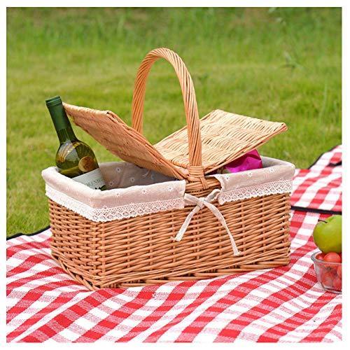 手数料安い Ayxn Wicker Picnic Basket For 4 Persons Set With Large Insulated Compartment And Portable Picnic Blanket For Family Camping Gift Color C メール便なら送料無料 Eminencei Com