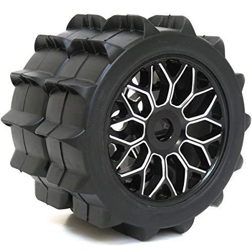 超激安 18 RC 2pcs Sand 17mm【並行輸入品】 Hex Rim Wheels Alloy Aluminum 1:8 & Tyre Tire Paddle Snow ラジコンパーツ、アクセサリー