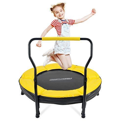 最高の Geoinus 38インチ 子供用トランポリン ハンドル付きミニトランポリン 折りたたみ式トランポリン 安全パッ 偉大な Www Thedailyspud Com