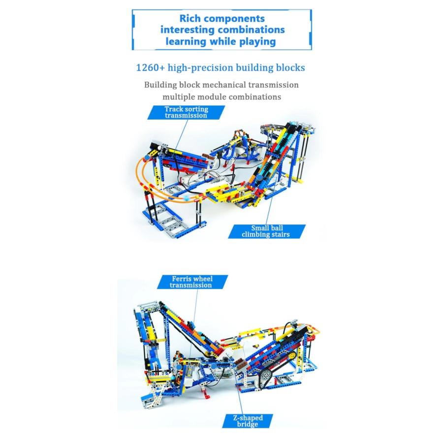 【極美品】 レゴ互換品 ボールエレベーター ビー玉回路 迷路 1260ピース 【Q3324416559】(17922円)
