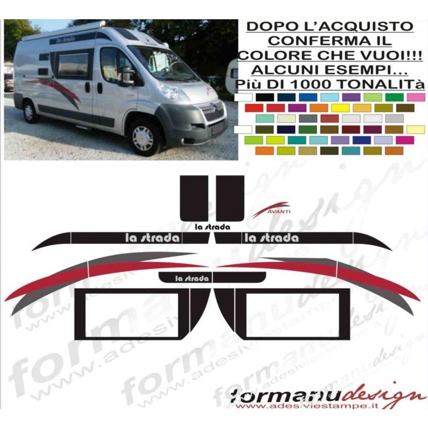 グラフィック デカール ステッカー 車体用 / トレーラーハウス用デカールキット / CAMPER LA STRADA AVANTI
