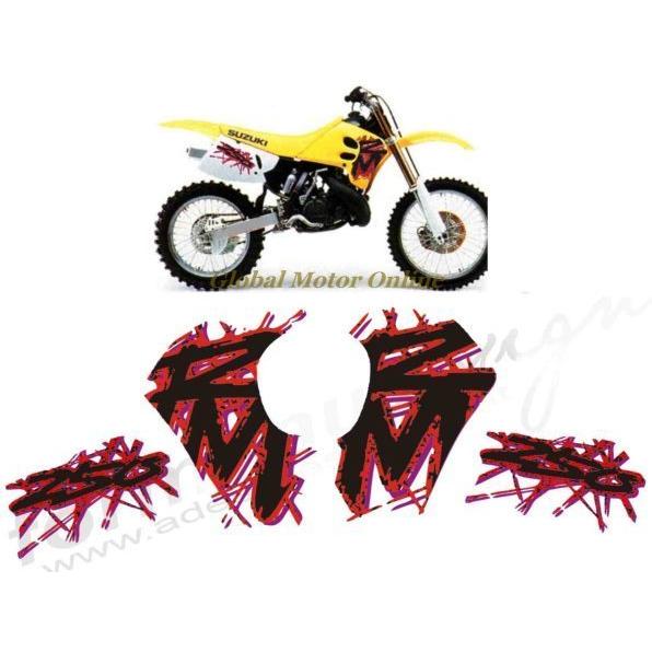 グラフィック デカール ステッカー 車体用  スズキ RM125  RM250 1993 レストア