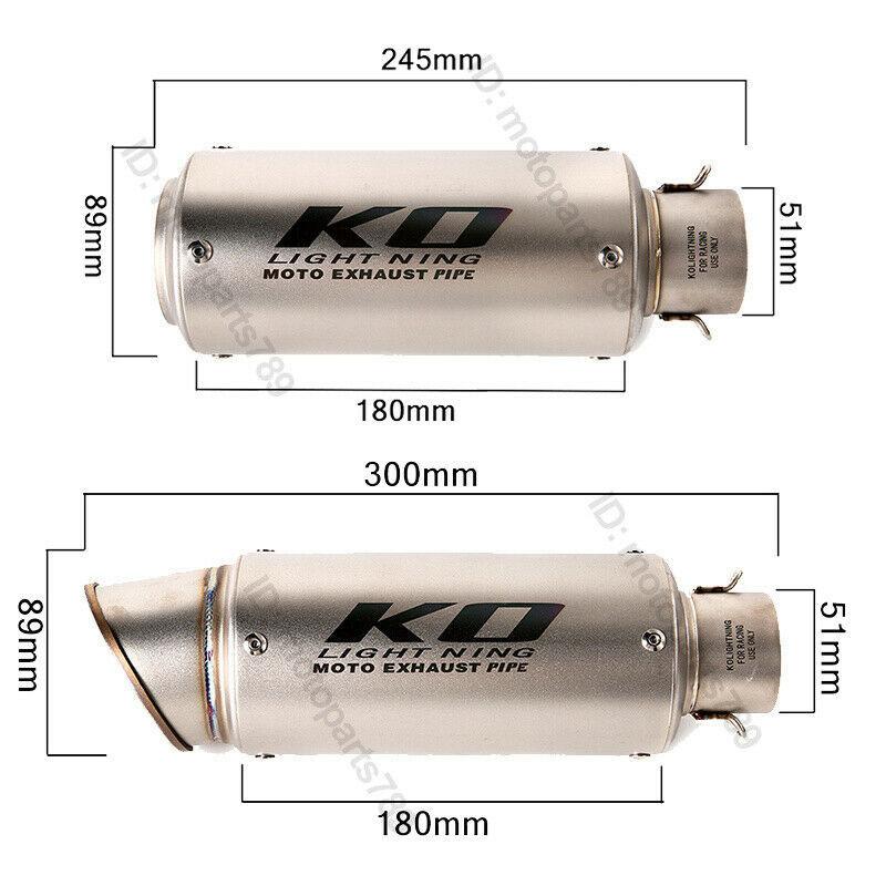 KO Lightning / 245mm/300mm Type:A〜F スリップオン マフラー / ドゥカティ モンスター 696 695 796 795 1100 08-14 ハイパーモタード 796 10-12｜ltandpjapan｜07