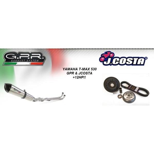 イタリア GPR \u0026 J.COSTA+12HP マフラー+駆動系キット T-MAX 530  12-