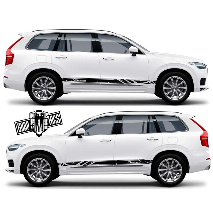 ハンドメイド ボルボxc90車体用グラフィックデカールステッカー車体用 ボルボxc90 ストライプグラフィックキット ステッカー 超特価セールサイト It Timar Tm Com