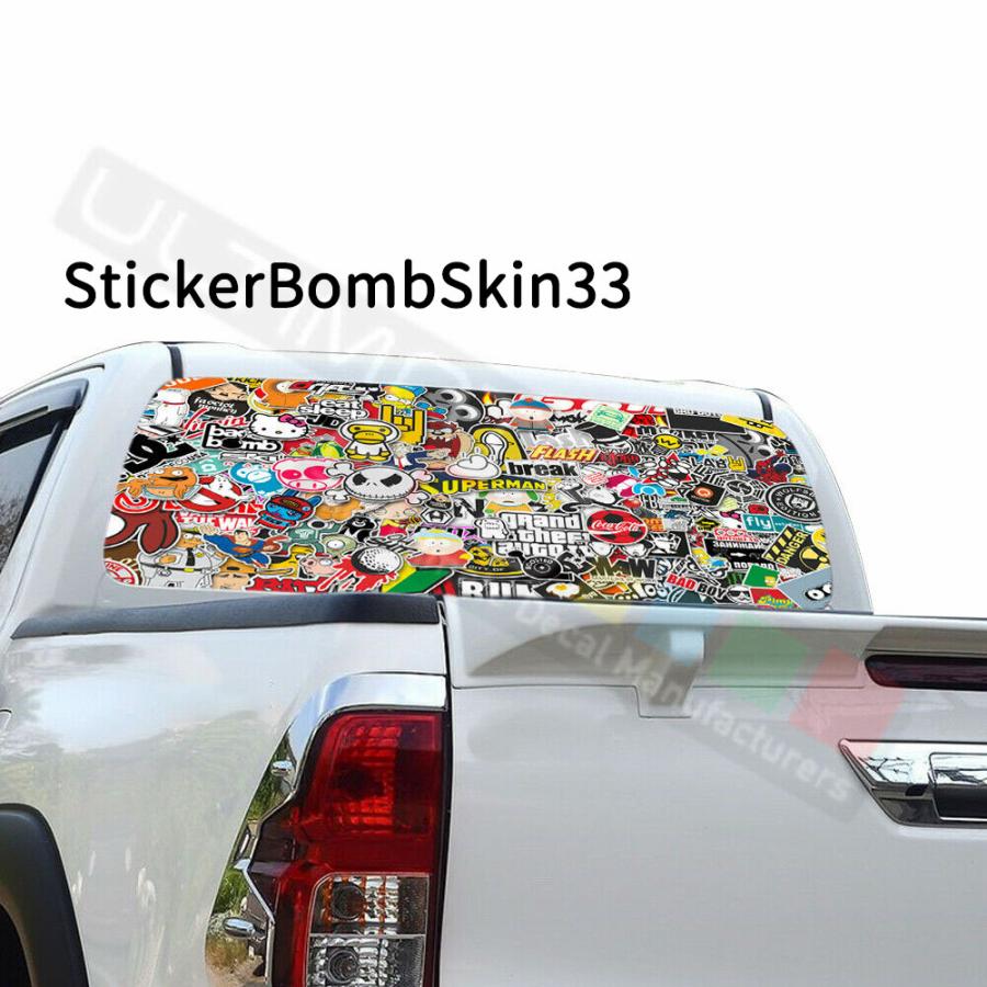 グラフィック デカール ステッカー 車体用 トヨタ ハイラックス 16 リアウィンドウ ボムスキンステッカー Sticker Bomb Skin Window See Thru Stickers Perforated For Toyota Hilux 16 Lt P Japan 通販 Yahoo ショッピング