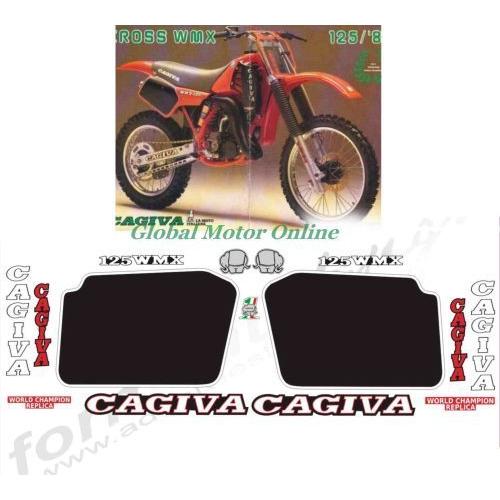 グラフィック デカール ステッカー 車体用  /  CAGIVA WMX125 1986 レストア