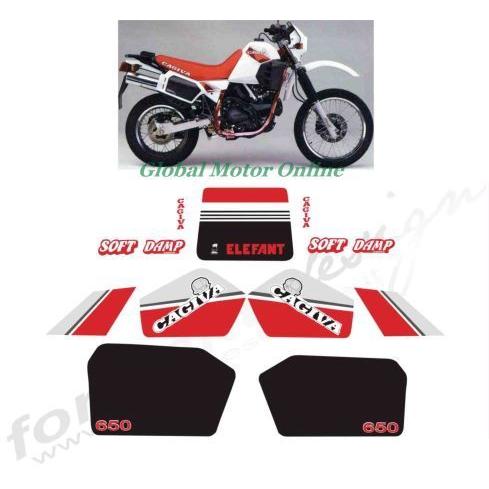 グラフィック デカール ステッカー 車体用  / カジバ   CAGIVA ELEFANT 650 1985 レストア