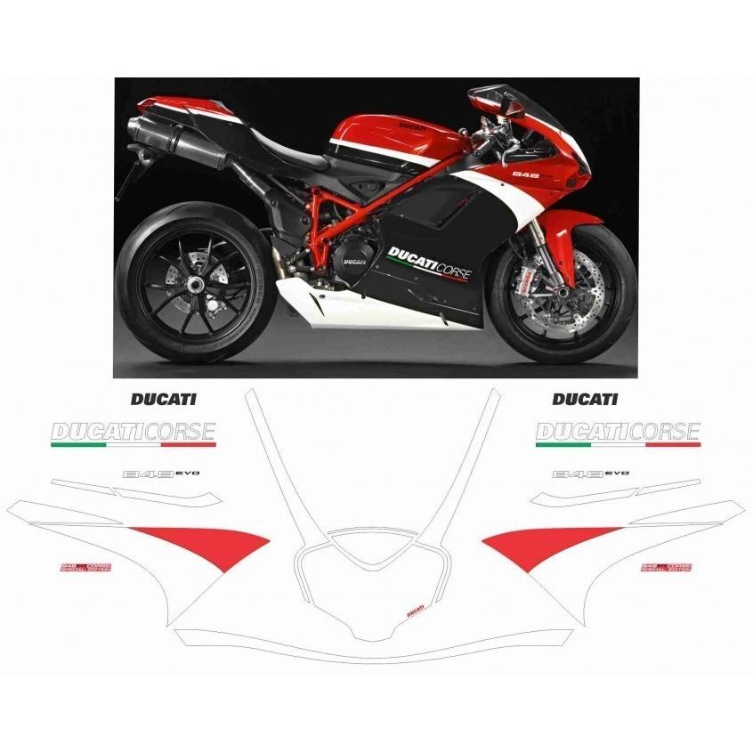 カスタム グラフィック デカール ステッカー 車体用 / ドゥカティ 百貨店自動二輪車 848 1098 1198  / 848 EVO 2012 CORSE SPECIAL EDITION