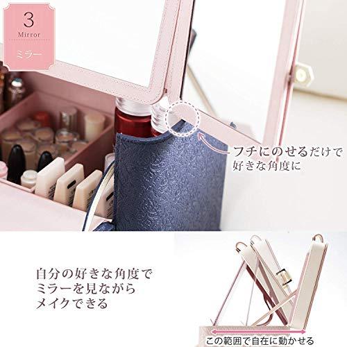 カスタマイズできるとっておきのメイクボックス アラベスク ワイド ロイヤルネイビー 