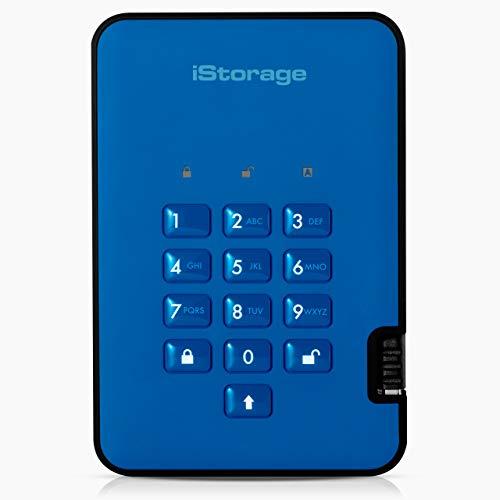 iStorage diskAshur2 SSD - 安全なポータブルソリッドステートドライブ - パスワード保護、ほこりや耐水性、ポータブ? スマホ、タブレット、パソコン パソコン周辺機器 外付けハードディスク、ドライブ