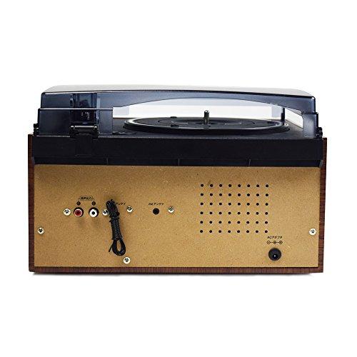 WINTECH マルチオーディオプレーヤー ブラウン レコード・カセット・AM・FM・CD・SD・USB・AUX KRP-308MS CD