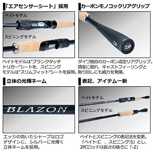 ダイワ(DAIWA) 21 ブレイゾン C66M-2 2ピース ベイトキャスティングモデル 