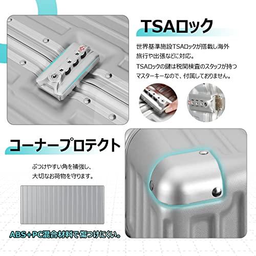 [AnyZip] スーツケース キャリーバッグ キャリーケース 軽量 大型 静音 ダブルキャスター 耐衝撃 360度回転 TSAロ? cm